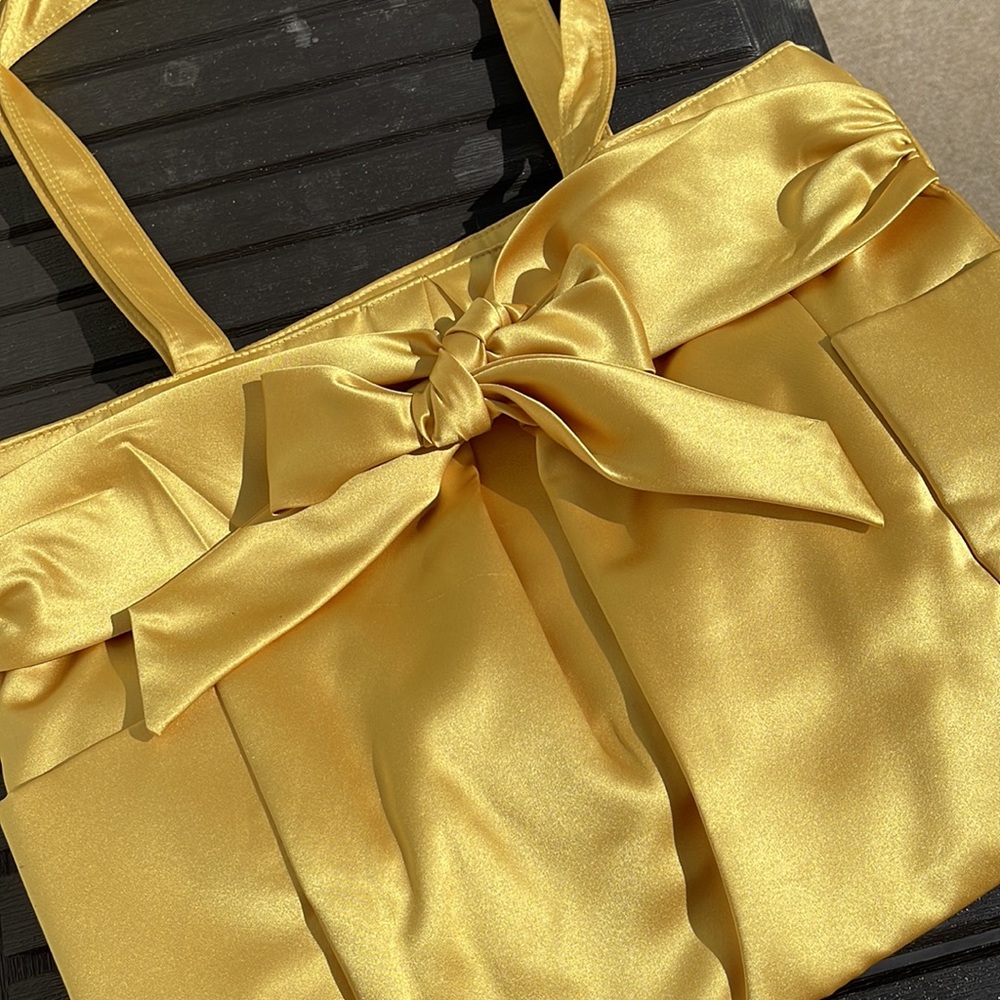 New Yellow Satin Tote Bag ✨